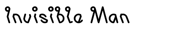 Invisible Man font preview